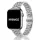 Apple Watch "Pearlmaster" láncszemes vékony fém óraszíj-ezüst / 44/45/46 és 49 mm