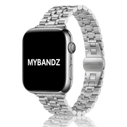 Apple Watch "Pearlmaster" láncszemes vékony fém óraszíj-ezüst / 44/45/46 és 49 mm