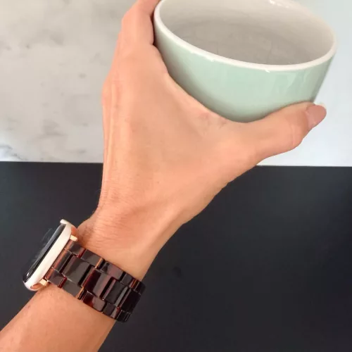 Apple Watch Marble kerámia óraszíj-sötétbarna márvány/  42/44/45/49