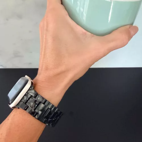 Apple Watch Marble kerámia óraszíj-fekete-fehér márvány/ 40/41 és 42 mm