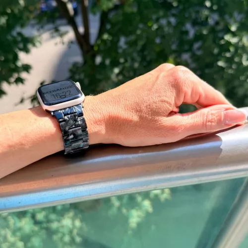 Apple Watch Marble kerámia óraszíj-fekete-fehér márvány/ 40/41 és 42 mm