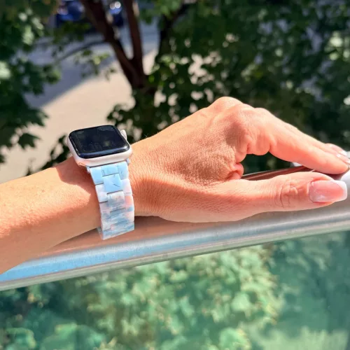 Apple Watch Marble kerámia óraszíj-kék márvány/ 42/44/45/49