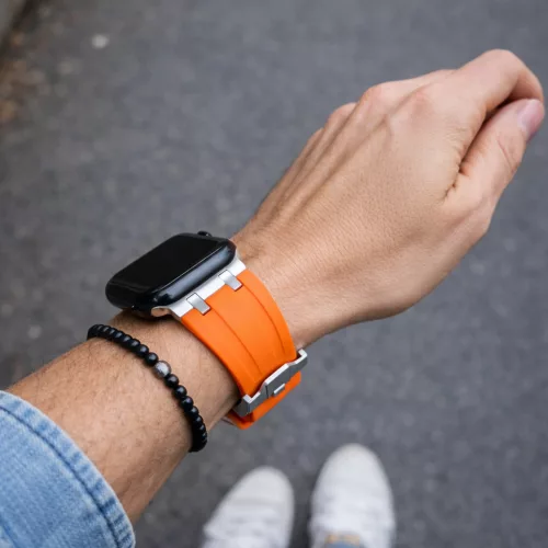 Apple Watch Element óraszíj-narancs(ezüst) 40/41 és 42mm
