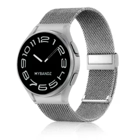   Mybandz Csatos milánói fém óraszíj-Samsung Galaxy Watch 4-5-6-7/ezüst/20mm