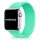 Apple Watch fonott rugalmas szövet óraszíj /mentazöld/ 44/45/46/49 mm