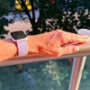 Apple Watch fonott rugalmas szövet óraszíj /levendula/ 44/45/46/49 mm