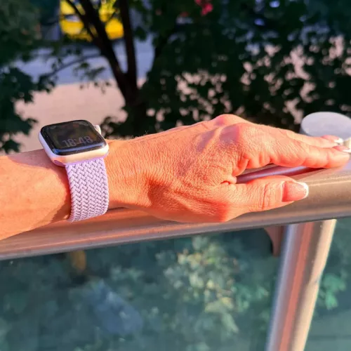 Apple Watch fonott rugalmas szövet óraszíj /levendula/ 44/45/46/49 mm