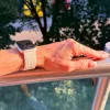 Apple Watch fonott rugalmas szövet óraszíj /bézs/ 44/45/46/49 mm