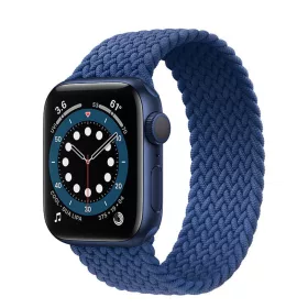   Apple Watch fonott rugalmas szövet óraszíj /mélykék/ 44/45/46/49 mm