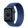Apple Watch fonott rugalmas szövet óraszíj /mélykék/ 44/45/46/49 mm