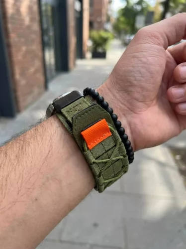 Mybandz Military tépőzáras szövet szíj-khaki(26mm QuickFit )