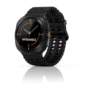  Mybandz Waves szilikon szíj-fekete/Samsung Galaxy Watch Ultra