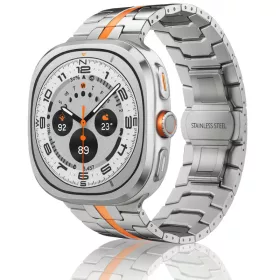   Mybandz Space fém óraszíj-titán-narancs/Samsung Galaxy Watch Ultra