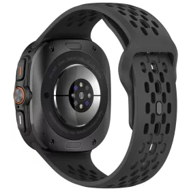   Mybandz Lélegző szilikon szíj-fekete/Samsung Galaxy Watch Ultra