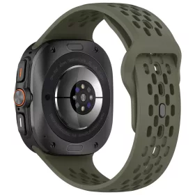   Mybandz Lélegző szilikon szíj-khaki/Samsung Galaxy Watch Ultra