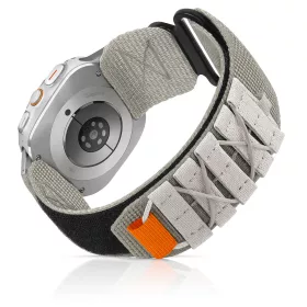   Mybandz Military tépőzáras szövet szíj-szürke-ezüst/Samsung Galaxy Watch Ultra
