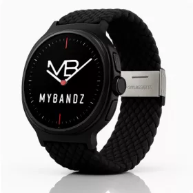   Mybandz fonott rugalmas szövet-fekete/Samsung Galaxy Watch Ultra