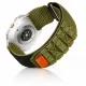 Mybandz Military tépőzáras szövet szíj-zöld-ezüst/Samsung Galaxy Watch Ultra