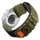 Mybandz Military tépőzáras szövet szíj-zöld-ezüst/Samsung Galaxy Watch Ultra