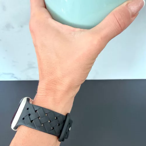 Apple Watch BraidLoop szilikon óraszíj/fekete/44/45/46 és 49 mm