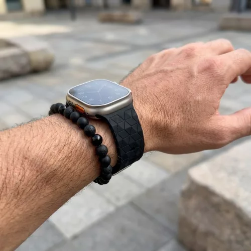 Apple Watch Dimension szilikon óraszíj/fekete/40/41 és 42 mm