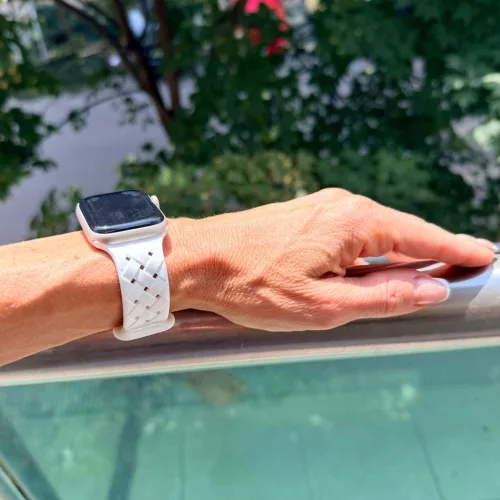 Apple Watch BraidLoop szilikon óraszíj/fehér/40/41 és 42 mm