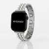 Apple Watch gyöngysoros fém óraszíj-ezüst /44/45//46/49 mm