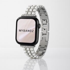   Apple Watch gyöngysoros fém óraszíj-ezüst /44/45//46/49 mm