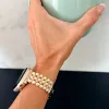 Apple Watch gyöngysoros fém óraszíj-arany /44/45//46/49 mm