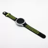 MYBANDZ Lélegző szilikon óraszíj / fekete-zöld / 22mm