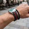 Mybandz Space fém óraszíj /fekete-piros/ 22 mm