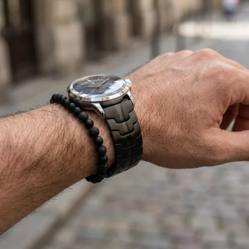 Mybandz Space fém óraszíj /fekete/ 22 mm