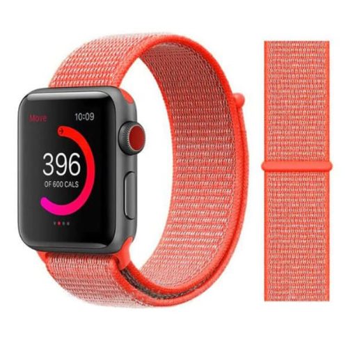 Apple Watch rugalmas szövet óraszíj /vérnarancs/ 40/41 és 42mm