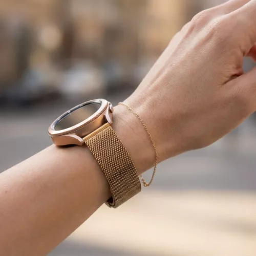 MYBANDZ Milánói mágneses fém óraszíj - rosegold/18mm