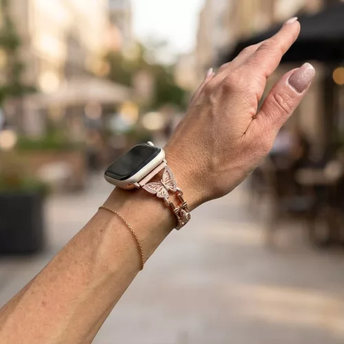 Apple Watch pillangó fém óraszíj /rosegold/ 40/41 és 42mm
