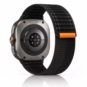   Mybandz Trail Loop tépőzáras szövet szíj-fekete/Samsung Galaxy Watch Ultra