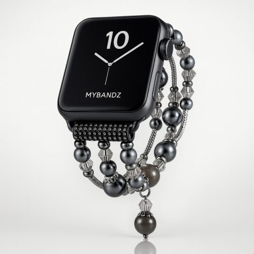 Apple Watch pearl karkötő óraszíj /fekete/ 40/41 és 42mm