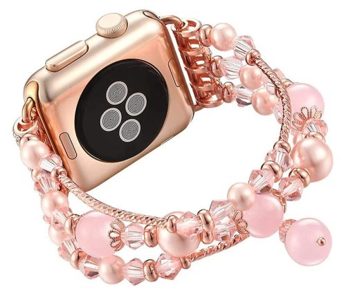 Apple Watch pearl karkötő óraszíj /rózsaszín/ 44/45/46/49 mm