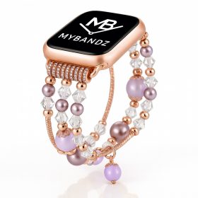 Apple Watch pearl karkötő óraszíj /lila/ 44/45/46/49 mm