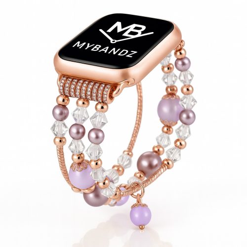 Apple Watch pearl karkötő óraszíj /lila/ 44/45/46/49 mm