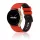 MYBANDZ kétszínű rés-nélküli szilikon óraszíj Galaxy Watch 4-5-6-7/piros-fekete/ 20mm
