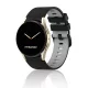 MYBANDZ kétszínű rés-nélküli szilikon óraszíj Galaxy Watch 4-5-6-7/fekete-szürke/ 20mm