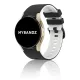 MYBANDZ kétszínű rés-nélküli szilikon óraszíj Galaxy Watch 4-5-6-7/fekete-fehér/ 20mm