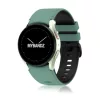 MYBANDZ kétszínű rés-nélküli szilikon óraszíj Galaxy Watch 4-5-6-7/zöldeskék-fekete/ 20mm