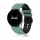 MYBANDZ kétszínű rés-nélküli szilikon óraszíj Galaxy Watch 4-5-6-7/zöldeskék-fekete/ 20mm