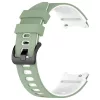 MYBANDZ kétszínű rés-nélküli szilikon óraszíj Galaxy Watch 4-5-6-7/khaki-fehér/ 20mm