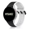 MYBANDZ rés-nélküli szilikon óraszíj Galaxy Watch 4-5-6-7 /fekete-fehér/ 20mm