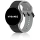 MYBANDZ rés-nélküli szilikon óraszíj Galaxy Watch 4-5-6-7 /fekete-szürke/ 20mm