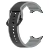 MYBANDZ rés-nélküli szilikon óraszíj Galaxy Watch 4-5-6-7 /fekete-szürke/ 20mm