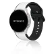 MYBANDZ rés-nélküli szilikon óraszíj Galaxy Watch 4-5-6-7 /fehér-fekete/ 20mm
